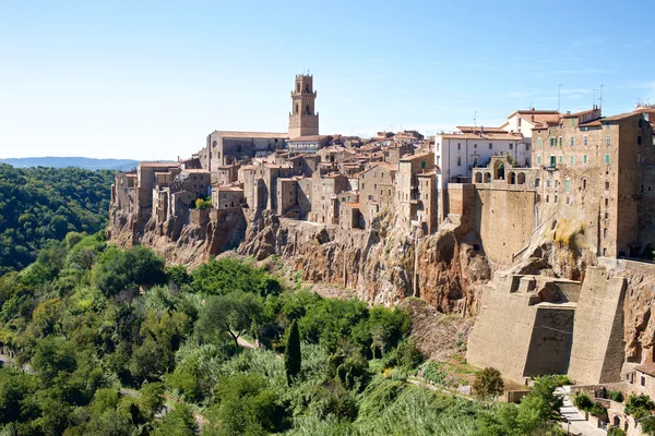 Casco antiguo Pitigliano, Toscana, Italia — Foto de Stock