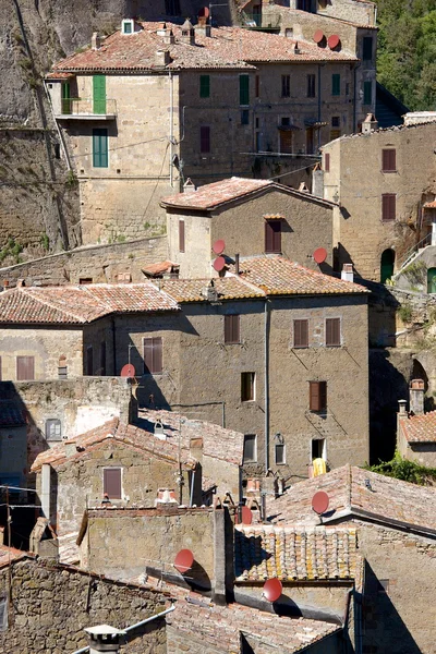 Ciudad histórica Sorano, Toscana, Italia — Foto de Stock