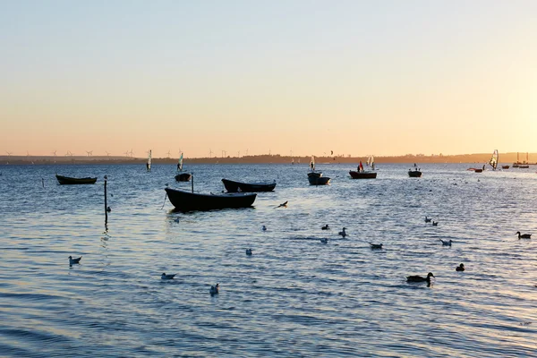 Fishing boats, Baltic sea, Bay of Puck — Stock Photo, Image