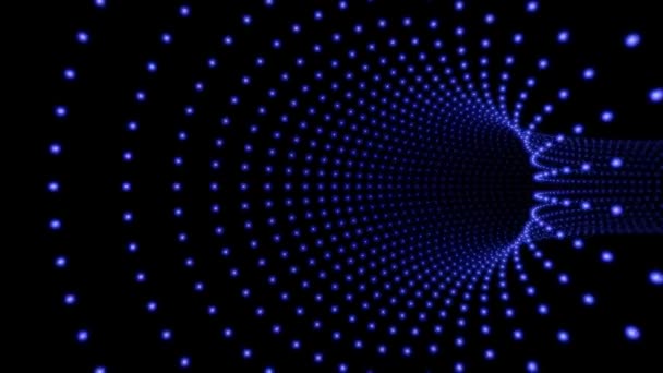 Vol spatial 3d à travers le tube 