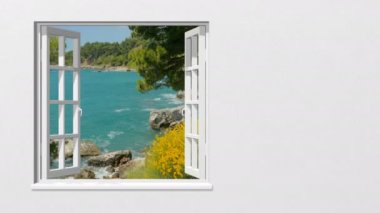 açılış pencere egzotik Plajı'na