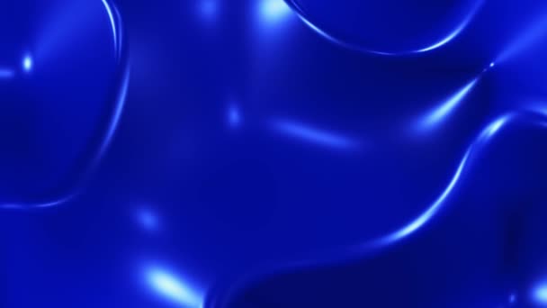 Dalgalı Mavi Dokular Sıvı Gibi Dalgalarla Parıldıyor Kalın Bir Sıvının — Stok video