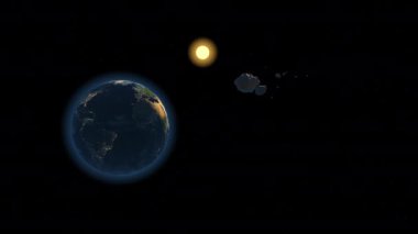 Göktaşının enkazı uzayda Dünya 'ya doğru uçuyor ama geçip gidiyor.. 