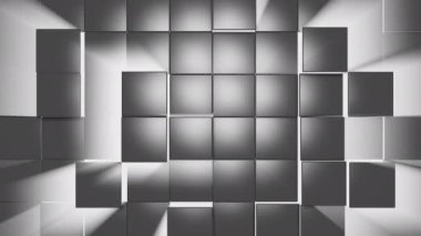 Kare dokusunun animasyonu dalgalar halinde hareket eder ve ışık ışınları içinden parlar. 