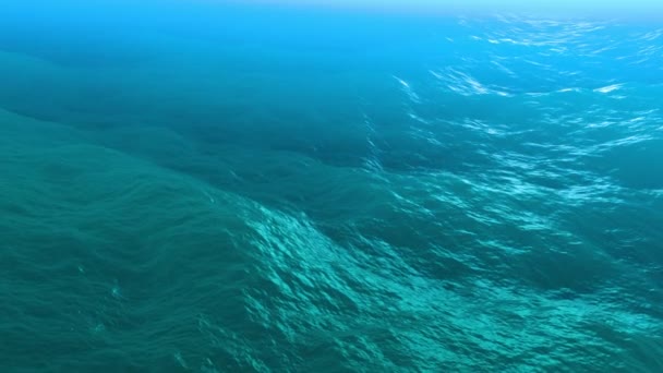 Obrovské Mnohobarevné Silné Vlny Tropické Bouře Moři Zpomaleném Filmu — Stock video