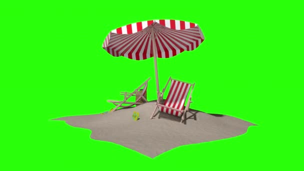 Animation Advertising Vacation Sea Tropics Green Screen Good Keying — Vídeos de Stock