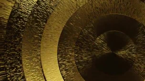 Textura Dos Discos Metal Dourado Giram — Vídeo de Stock