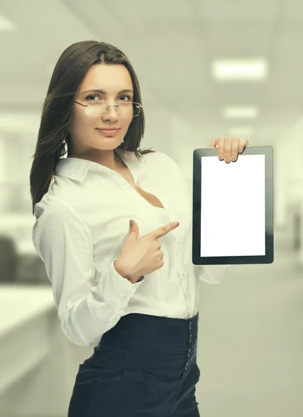 Young woman secretary at work at the office — Stock Photo, Image