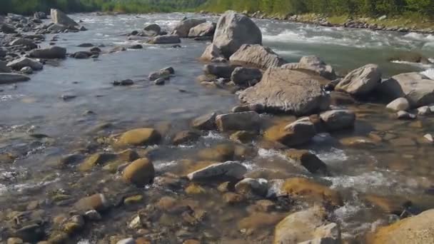 Río de montaña — Vídeo de stock
