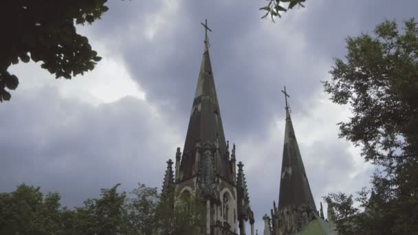 Ουκρανία, l'viv πόλη .church timelapse. 28 Μαΐου, 2014 — Αρχείο Βίντεο