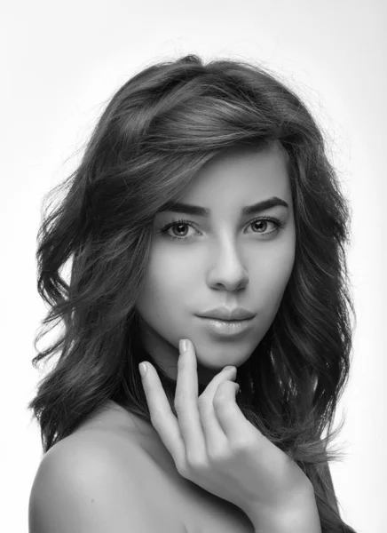 Portrait of a girl with long hair — Stock Photo, Image