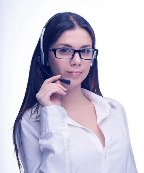 Jeune femme secrétaire au travail au bureau — Photo