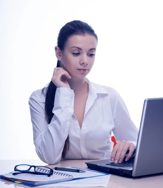 Woman secretary at work — Stock Photo, Image