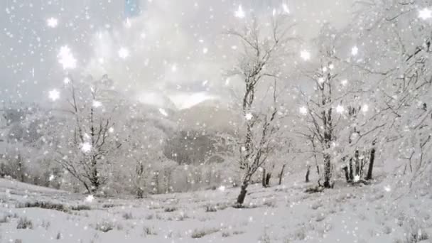 Nieuwjaar winter achtergrond — Stockvideo