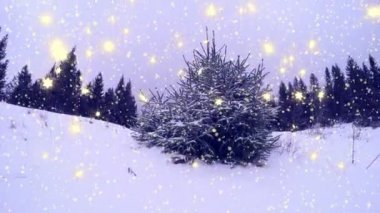 Yeni yıl kış arka plan