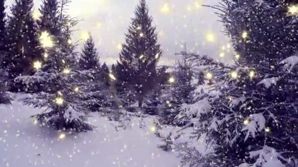 Neujahr Winter Hintergrund — Stockvideo