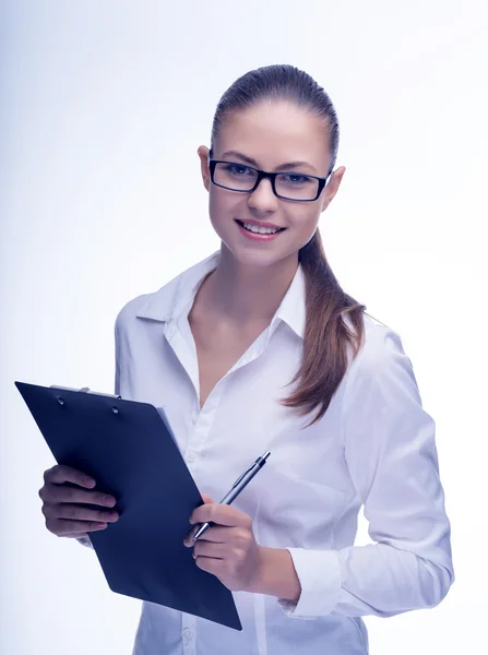 Secretaria joven en el trabajo —  Fotos de Stock