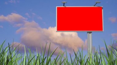 3D billboard animasyon, yeşil ekran Alfa