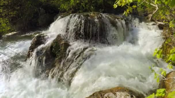 Floden berg under våren — Stockvideo