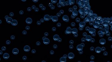 Şeffaf bir arkaplan üzerinde alfa kanalı ile suyun çeşitli şekilleri ve hareketleri.