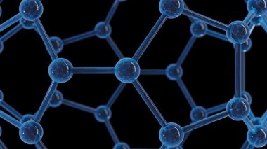 Siyah arkaplan üzerinde soyut moleküler dokunun hareketi