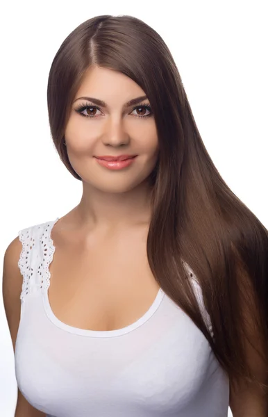 Affascinante sorridente ragazza dai capelli biondi — Foto Stock