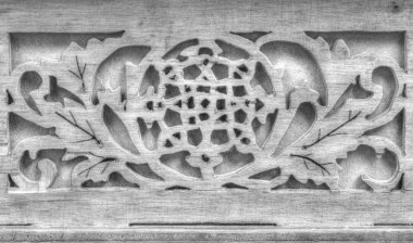Güzel Ahşap oyma siyah-beyaz