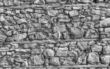Taş duvar arka plan siyah ve beyaz