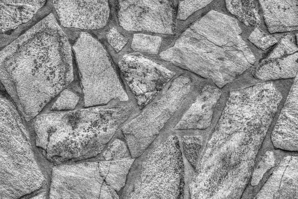 Stone wall background in black and white — Stock Photo, Image