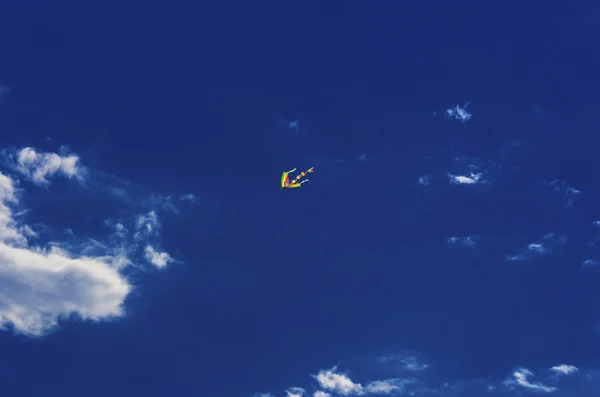 Πολύχρωμος αετός που πετάει στον ουρανό — Φωτογραφία Αρχείου