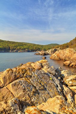 Kayalık kıyıda manzara