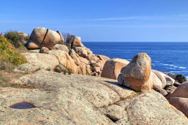 Kayalık kıyıda manzara