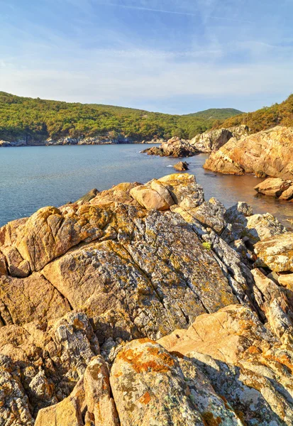 Paisaje en la costa rocosa — Foto de Stock