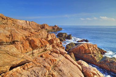 Kayalık kıyıda manzara