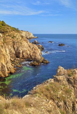 Kayalık kıyıda manzara