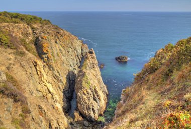 Kayalık kıyıda manzara