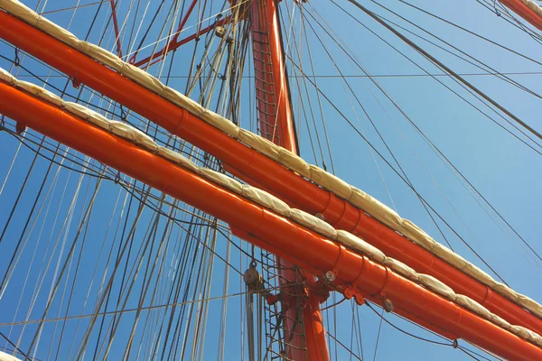 Masts of sailing ship — Stock Photo, Image