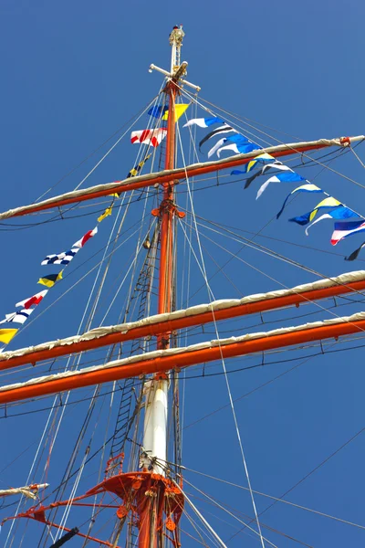 Masts of sailing ship — Stock Photo, Image