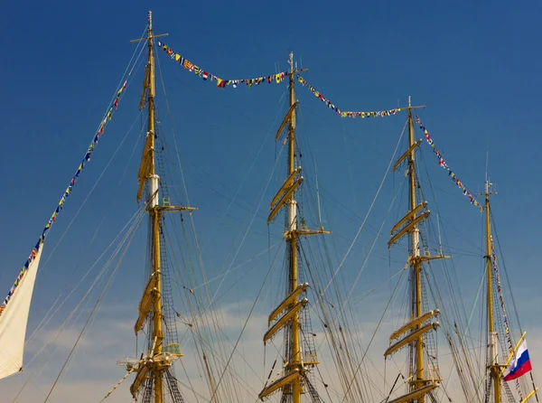 Alberi della nave a vela — Foto Stock