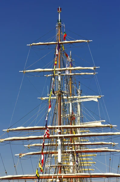 Masts of sailing ship — Stock Photo, Image