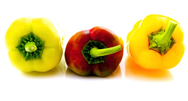 Peppers isolated on white — Stock Photo, Image