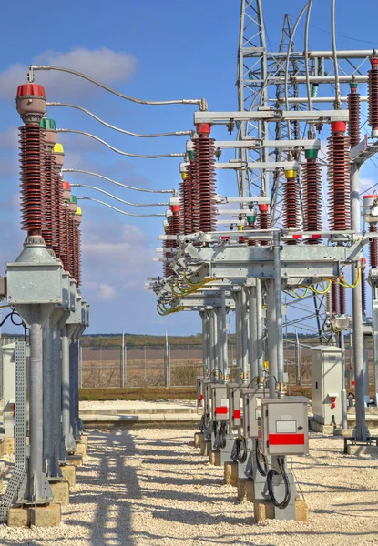 High voltage switchyard — Stock Photo, Image