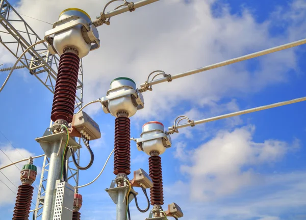 高電圧の航空写真 — ストック写真