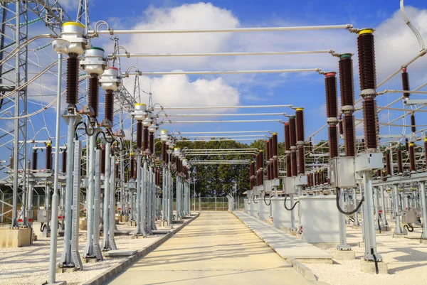 High voltage switchyard — Stock Photo, Image