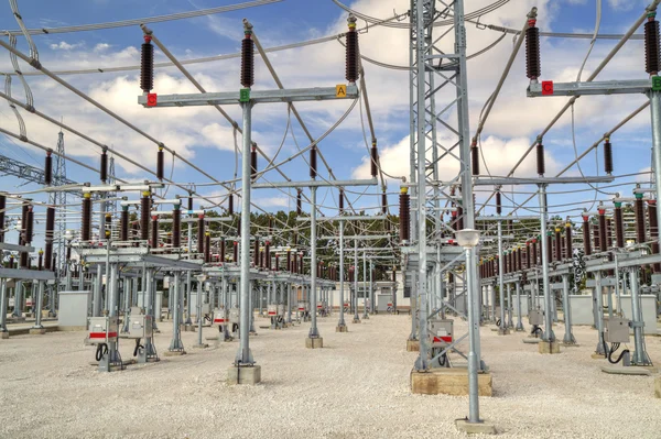 High voltage switchyard — Stock Photo, Image