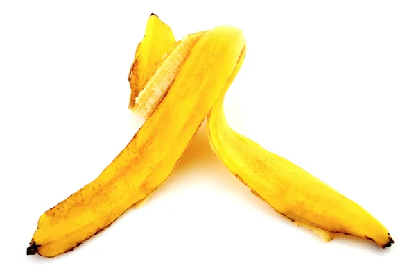 Peau de banane isolée sur blanc — Photo