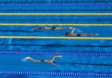 Yüzme Havuzu Yüzme insanlarla