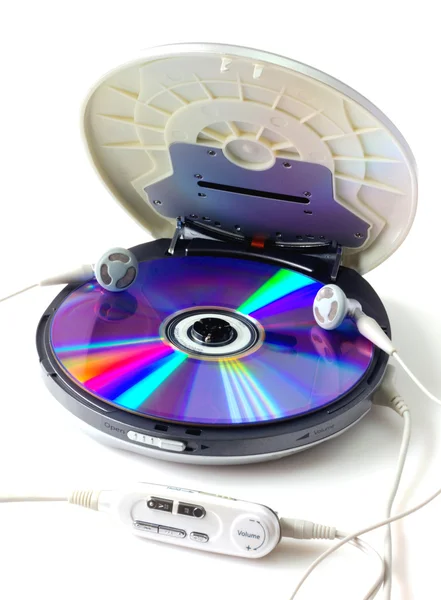 Bärbar CD-audio spelare isolerad — Stockfoto