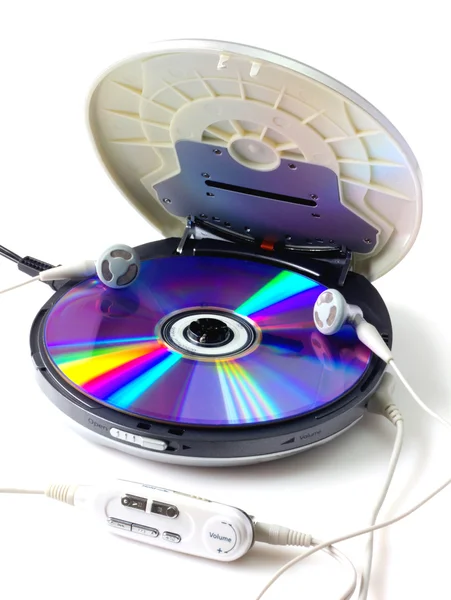 Bärbar CD-audio spelare isolerad — Stockfoto