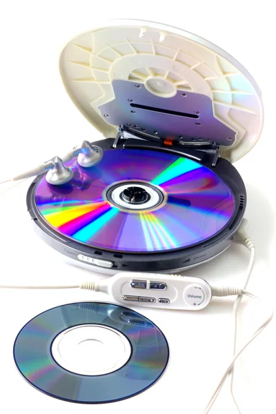 孤立的便携式 Cd 音频播放器 — 图库照片